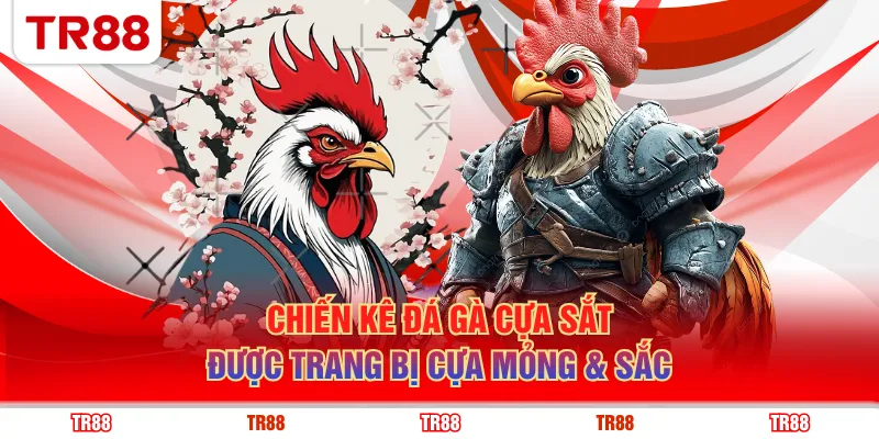Chiến kê đá gà cựa sắt được trang bị cựa mỏng & sắc